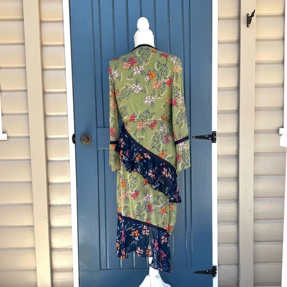 Anthropologie Williston Wrap Dress Asymmetrical Ruffled Women Size Small - Picture 3 of 10